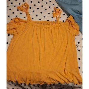 A.n.a Off The Shoulder Tie Blouse